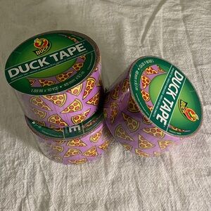 Duck Tape Pizza Patterned 3 NEW rolls 10 yards each Perfect for Crafts & taping